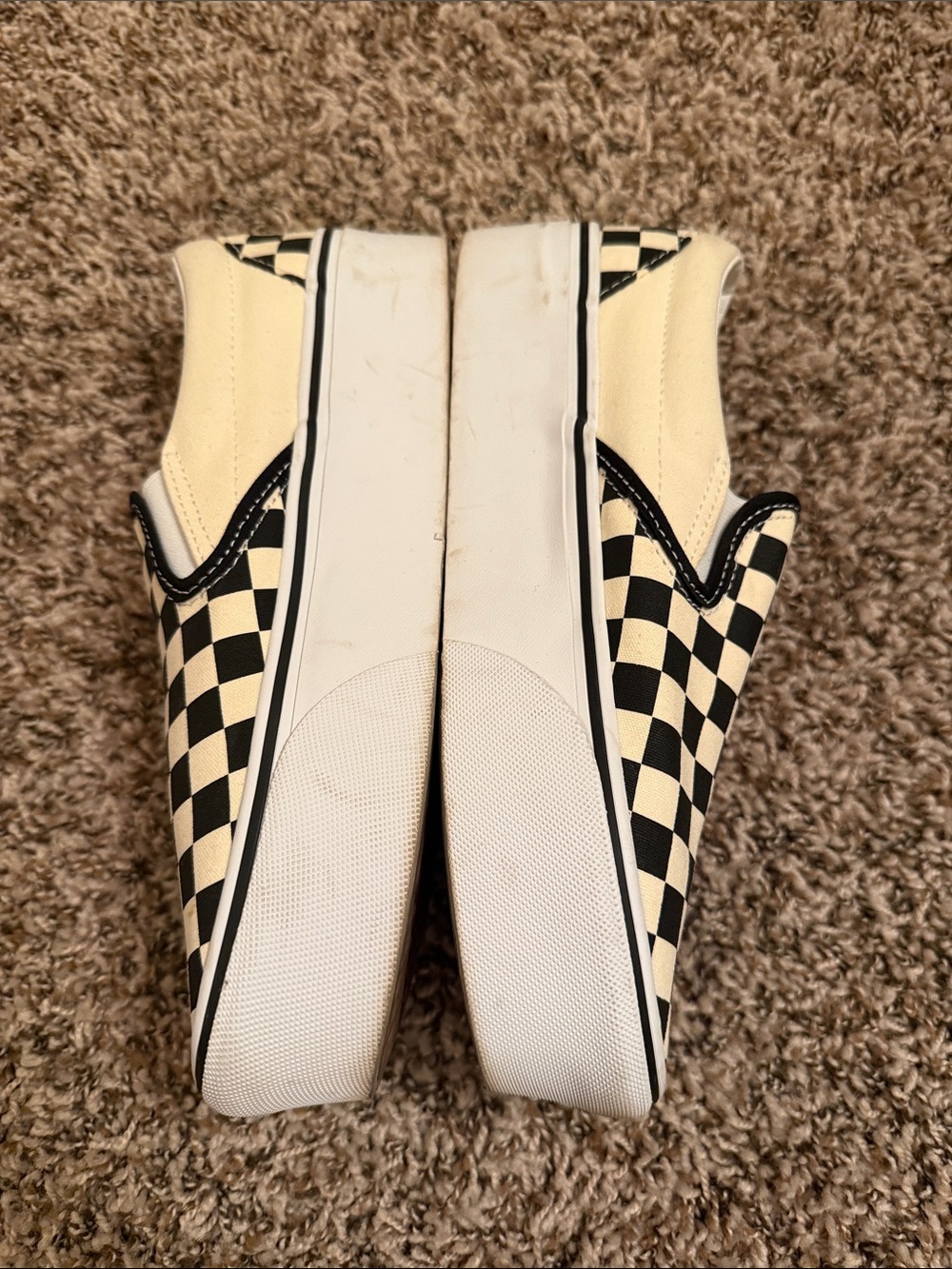 Vans Slip-On Checkerboard Sneakers - Black & Cream - Picture 2 of 4